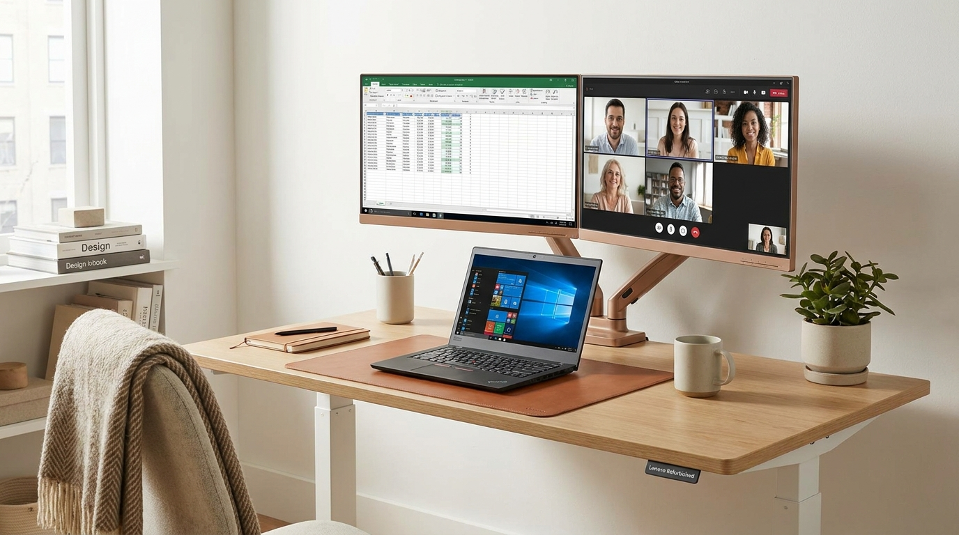 Lenovo ThinkPad på et hjemmekontor